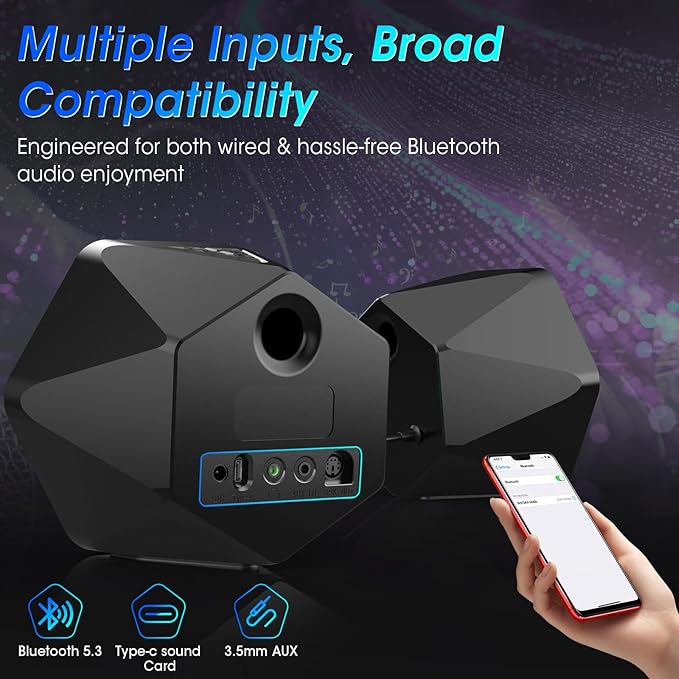 BESTISAN Computer Gaming Speakers - Image 3
