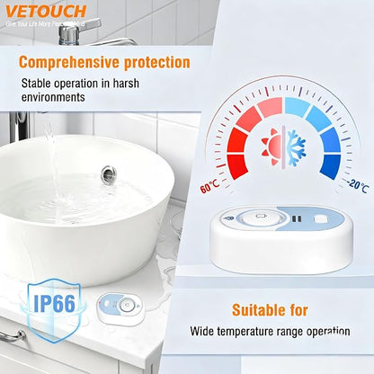 Water Leak Detector with Loud Alarm, 100dB Siren & LED Flash, Water Sensor Alarm - Image 4