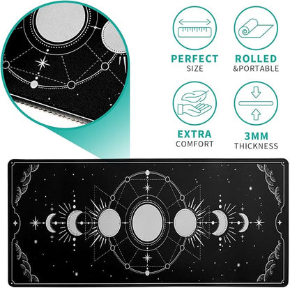 Sun Moon Gaming Mouse Pad Black Large Mouse Pad - Image 5