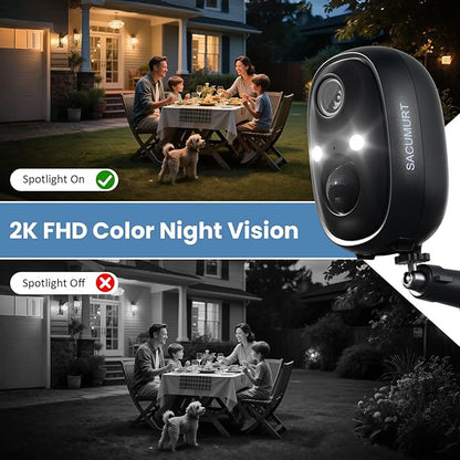Security Cameras Wireless Outdoor, Free Cloud Storage, 2.4GHz WiFi Camera - Image 6