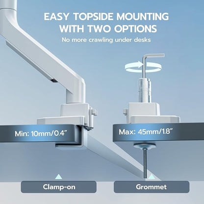 ARES WING Ultrawide Single Monitor Arm, Heavy Duty Monitor Mount - Image 8