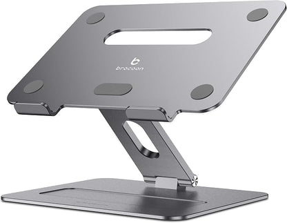 Adjustable MacBook Stand for Desk | Ergonomic Aluminum Laptop Riser by brocoon