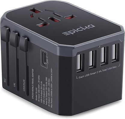 EPICKA Universal Travel Adapter, European Travel Plug Adapter by EPICKA