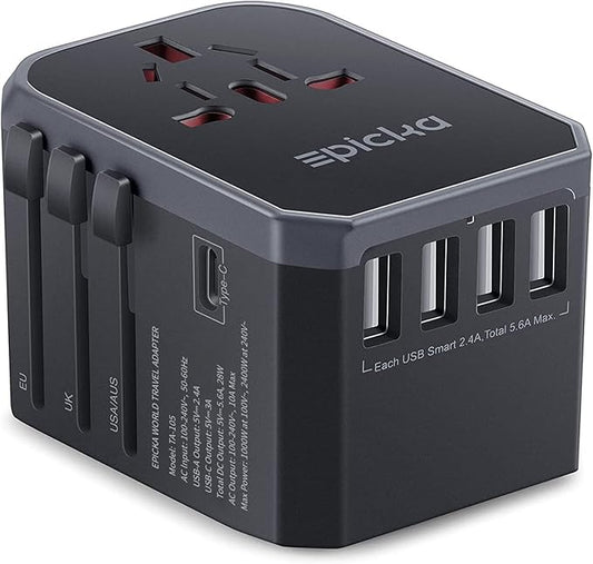 EPICKA Universal Travel Adapter, European Travel Plug Adapter by EPICKA
