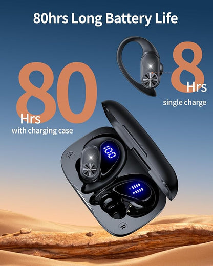 PocBuds Bluetooth Headphones Wireless Earbuds 80hrs Playtime Wireless Charging - Image 2