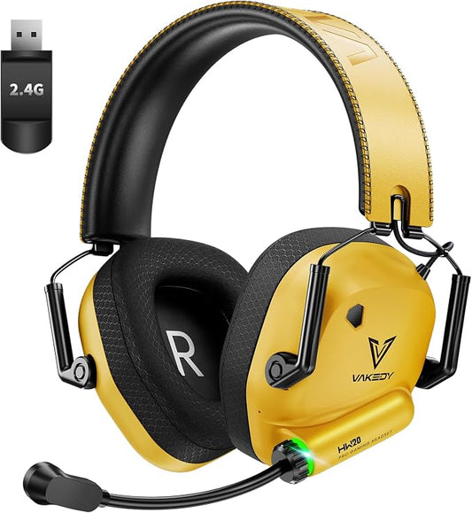 Wireless Gaming Headset for PC, 2.4GHz USB Dongle Wireless Gaming Headphones by TheSoundofTriumphWireless