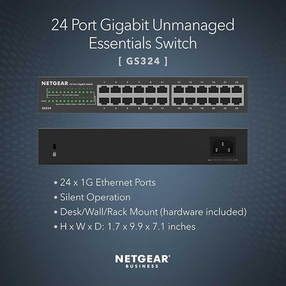 NETGEAR 24-Port Gigabit Ethernet Unmanaged Essentials Switch - Image 2