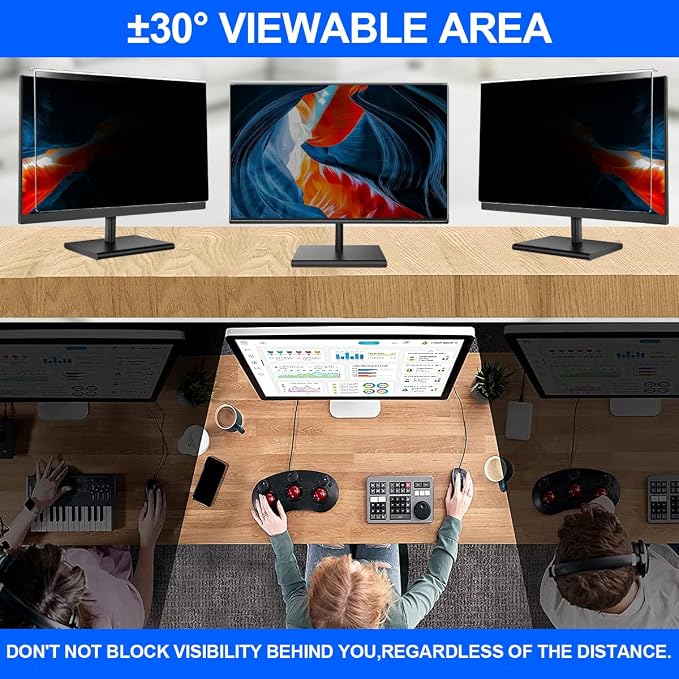 Computer Privacy Screen Filter 21.5 Hanging Monitor Privacy Screen Protector - Image 3