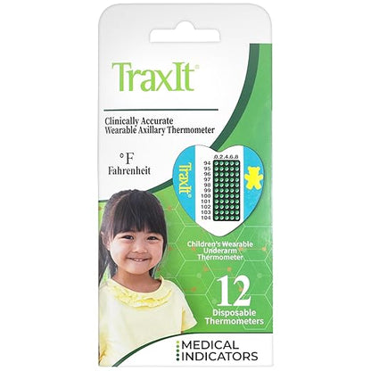 Underarm Thermometer Sticker for Kids, Babies 6+ Months — Wearable for Up to 48 by TRAXIT