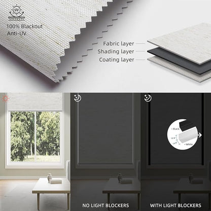 SmartWings Motorized 100% Blackout Shades Blinds, Custom Size, Cordless Window - Image 3