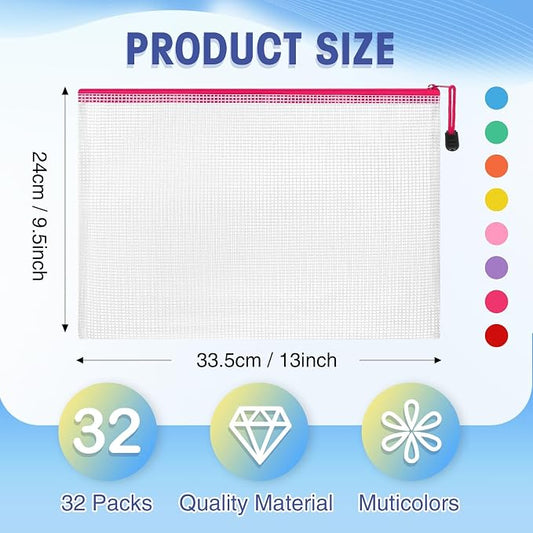 Jetec 32 Pcs Mesh Zipper Bags Toy Storage Bikini Organizer Bag Bolsas Para - Image 2