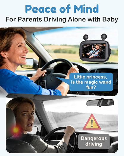 Yakry HD 1080P Baby Car Camera: Easy to Install 150° Wide Angle Car Seat Camera - Image 2