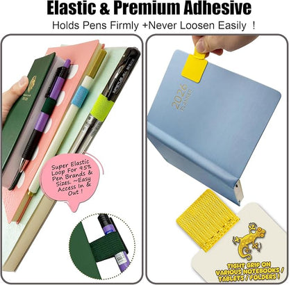 Pen Loop Holder for Notebook 14 Colors Self-Adhesive Stick On Pen Holder - Image 4