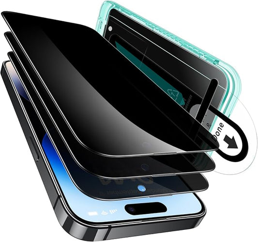 ESR 3 Pack for iPhone 14 Pro Privacy Screen Protector, Anti-spy Tempered-Glass by ESR