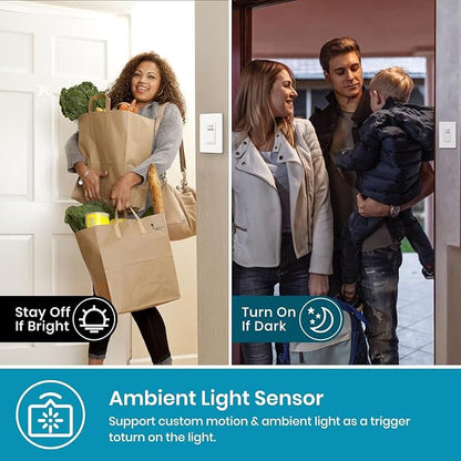 Nexete Smart Wi-Fi Motion Sensor Light Switch, Motion Detector PIR Infrared - Image 3