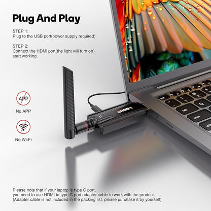 Wireless HDMI Transmitter and Receiver, Plug and Play, 1080P Wireless HDMI - Image 5