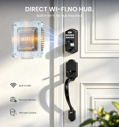 Veise VE012W-H WiFi Smart Front Door Lock Set, Built-in WiFi, App Remote & - Image 2