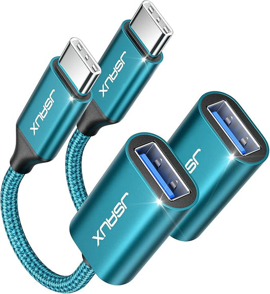 JSAUX USB C to USB 3.0 Adapter, Type C Male to USB Female OTG Cable Compatible by JSAUX