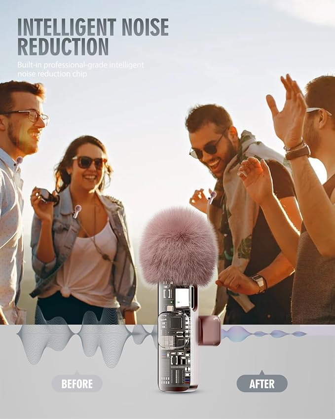 PQRQP 3 in 1 Wireless Lavalier Microphone - Image 5