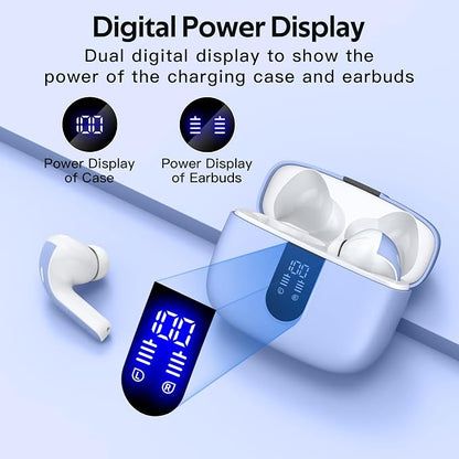 TAGRY Bluetooth Headphones True Wireless Earbuds 60H Playback LED Power Display - Image 2