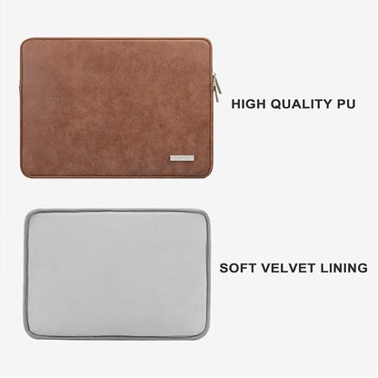 RAINYEAR 11 Inch Laptop Sleeve PU Suede Leather Case Protective Padded Cover - Image 2