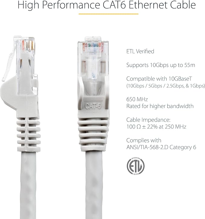 StarTech 1ft CAT6 Ethernet Cable - Image 2