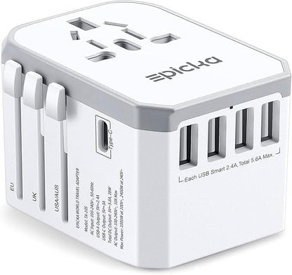 EPICKA Universal Travel Adapter, European Travel Plug Adapter by EPICKA