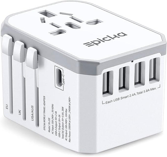 EPICKA Universal Travel Adapter, European Travel Plug Adapter by EPICKA