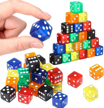 36 Piece 19 mm Casino Style Craps Dice Sets Acrylic and Translucent D6 Dice - Image 5