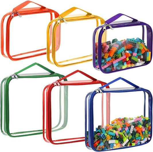 Sanwuta 6 Packs Toy Storage Bags, PVC Organizing Case Bags by Sanwuta