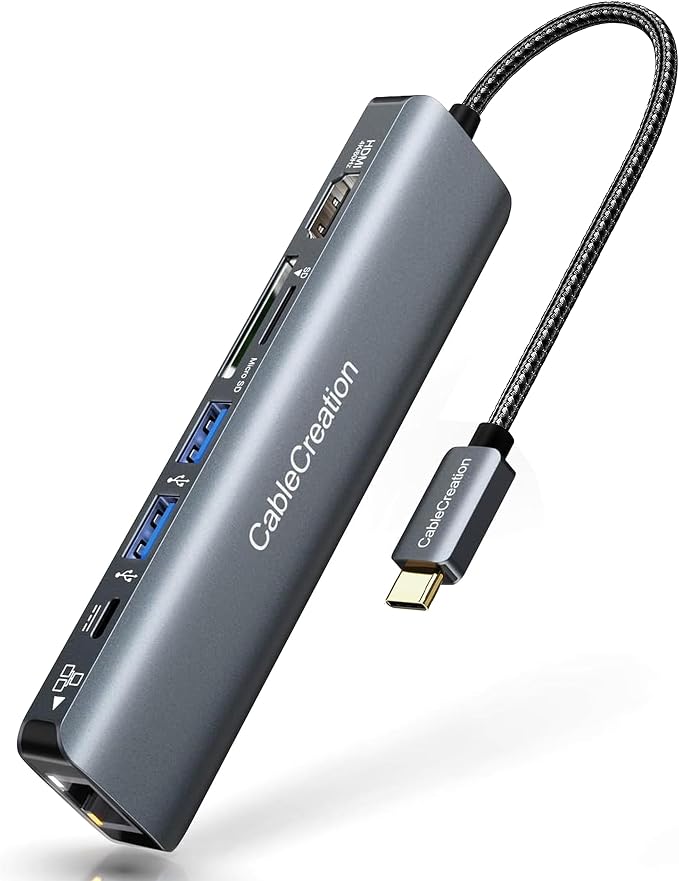 USB C Hub 4K 60Hz, CableCreation 7-in-1 USB-C Hub Multiport Adapter by CableCreation