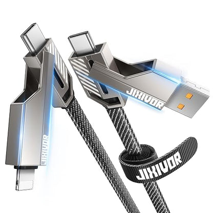 4-in-1 Compatible with USB C to Lightning Cable, 60W High-Speed Charging & Fast by Jixivor