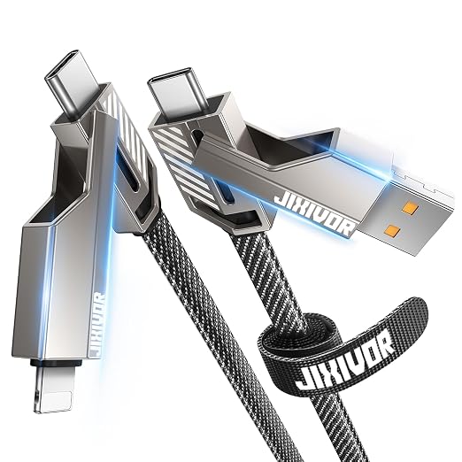 4-in-1 Compatible with USB C to Lightning Cable, 60W High-Speed Charging & Fast by Jixivor