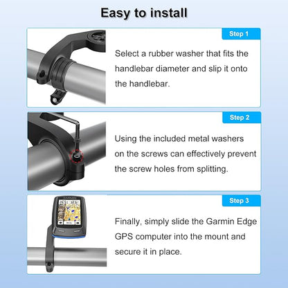 Flush Out-Front Bike Mount for Garmin Edge GPS Computer, IIISOGNO Extended - Image 5