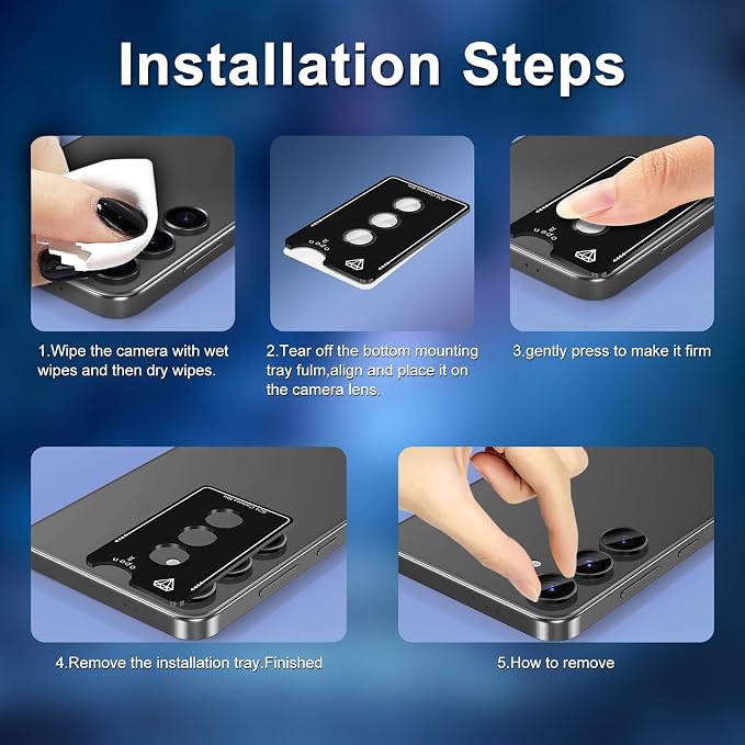 for Samsung Galaxy S24 Plus Camera Lens Protector, Individual Metal Ring - Image 6