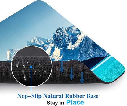 Snow Mountain Mouse Pad, Scenic Lake Mousepad - Image 3