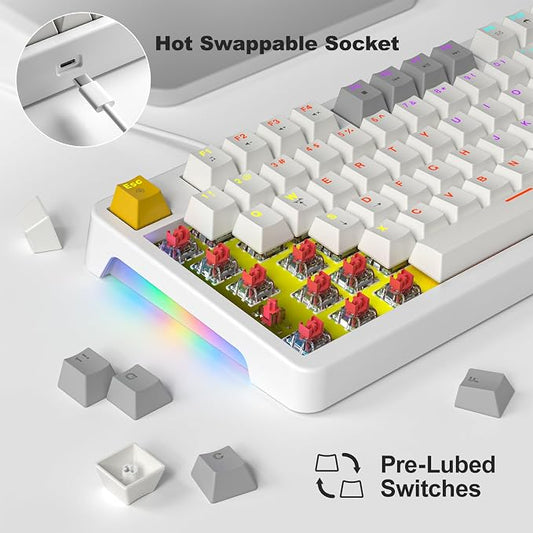 AK96 Smart Mechanical Keyboard Gaming, 96 Keys Full Size - Image 2