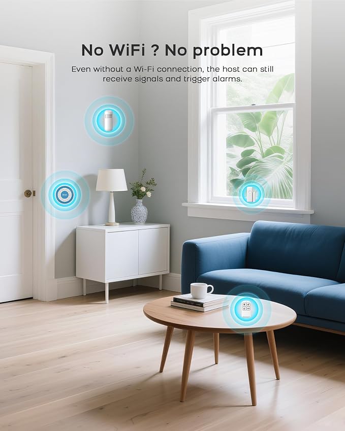 WiFi Door Alarm System, Wireless Alarm System 5 Piece Kit - Image 7