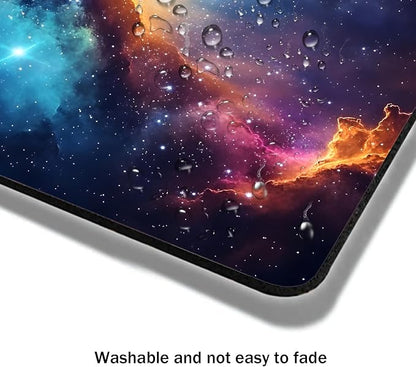 Mouse Pad, Glitter Blue Nebula Galaxy Mouse Pads - Image 4