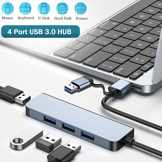 USB Hub 3.0 with 4 Ports, VIENON Aluminum USB C to USB 3.0 Hub USB Splitter - Image 2