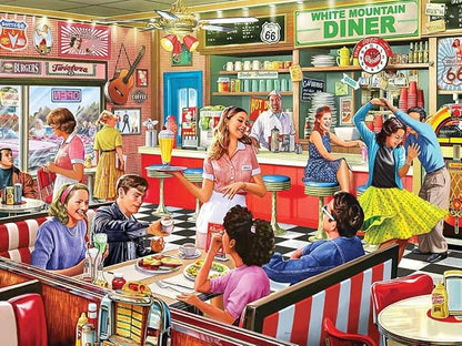 White Mountain Puzzles American Diner, 1000 Piece Jigsaw Puzzle by WhiteMountain