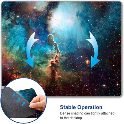 Mouse Pad, Galaxy Mouse Pad, Square Waterproof Mouse Pad Non-Slip Rubber Base - Image 6