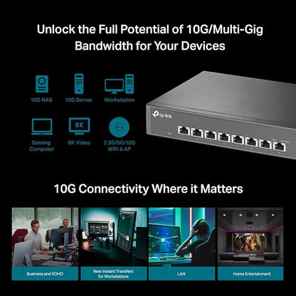 TP-Link TL-SX1008 | 8 Port 10G/Multi-Gig Unmanaged Ethernet Switch | - Image 3
