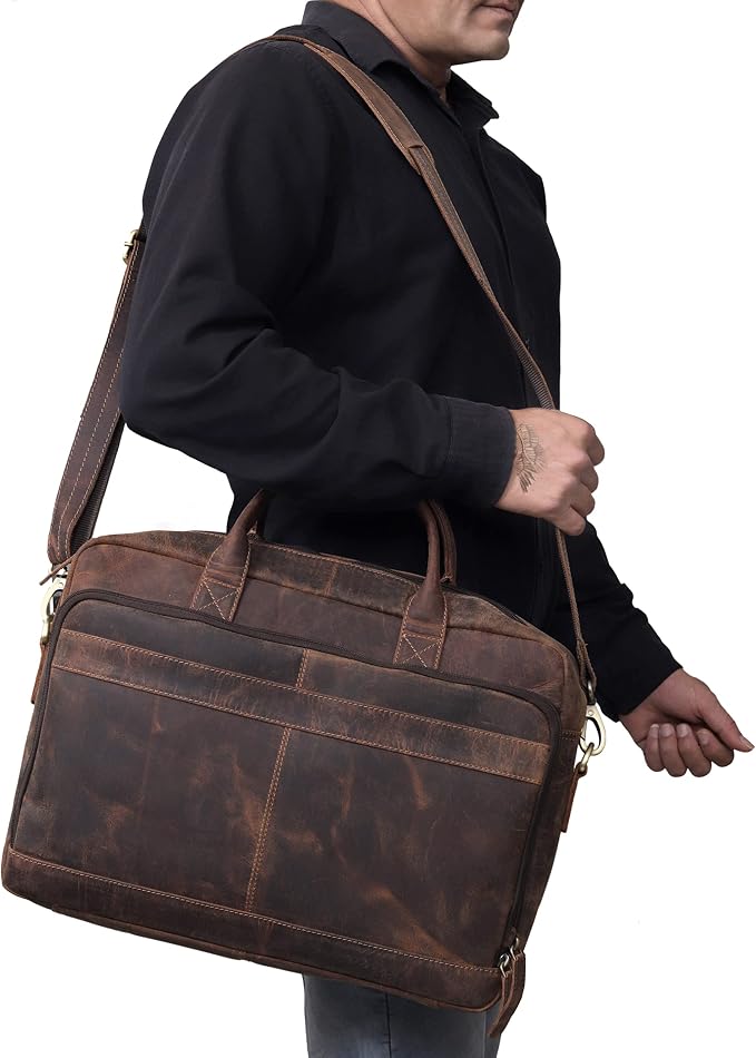 VC VINTAGE COUTURE Leather briefcase bag - Image 8