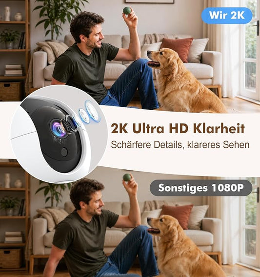 2K Wi-Fi Indoor Security Camera, 2.4/5GHz Wi-Fi Pet Cam, 3MP Camera - Image 2