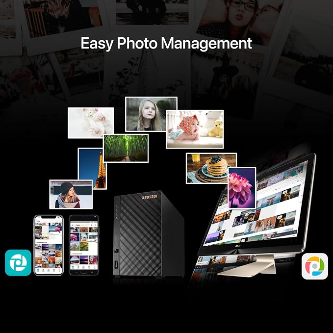 Asustor Drivestor 2 Lite AS1102TL, 2 Bay NAS, 1.7GHz Quad Core, 1GbE Port - Image 8