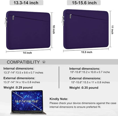 15.6 inch Laptop Sleeve Case, Durable Computer Carrying Bag Protective Case - Image 6