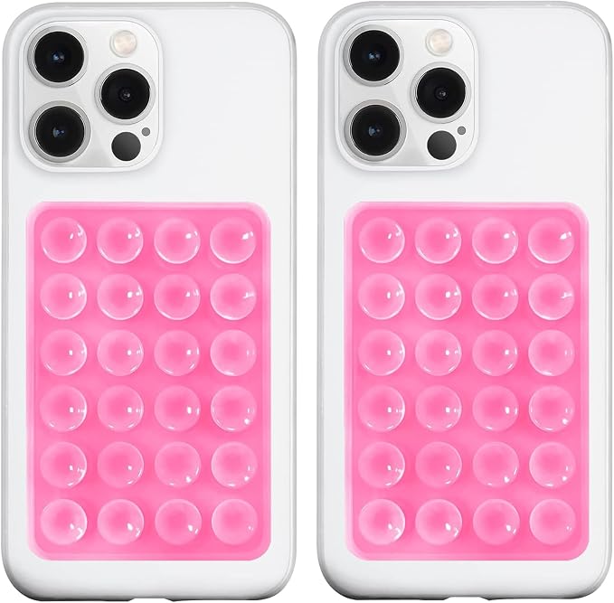 2 Pack Silicone Suction Phone Case Mount, Silicon Adhesive Phone Grip by LvShuLiangPin