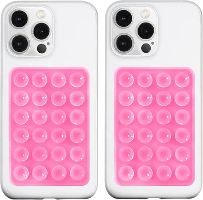 2 Pack Silicone Suction Phone Case Mount, Silicon Adhesive Phone Grip by LvShuLiangPin