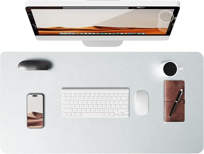 YSAGi Leather Desk Pad Protector, Office Desk Mat, Large Mouse Pad, Non-Slip PU by YSAGi